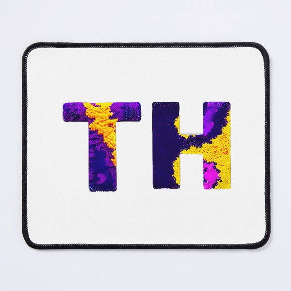 Item preview, letter TH, monogram. typography collage. ABC art. gift designed and sold by Minibubb.