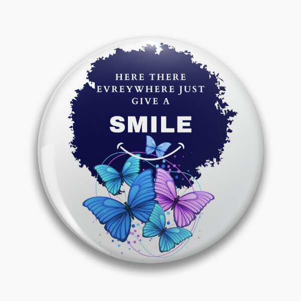 Item preview, here there everywhere just give a smile navy color designed and sold by lorand-designs.