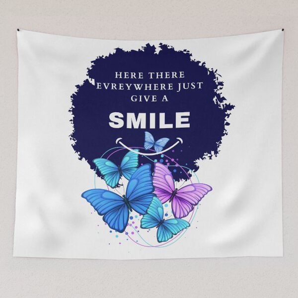 Item preview, here there everywhere just give a smile navy color designed and sold by lorand-designs.