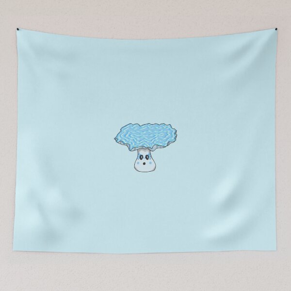 Item preview, Blue water mushroom with butterfly make-up  designed and sold by blackygoldcat.