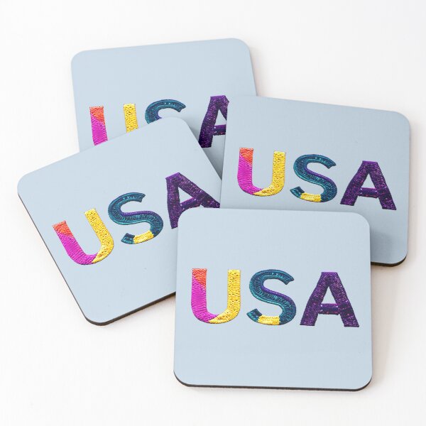 Item preview, letter USA, monogram. typography collage. ABC art. gift designed and sold by Minibubb.