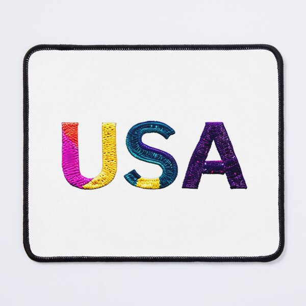 Item preview, letter USA, monogram. typography collage. ABC art. gift designed and sold by Minibubb.