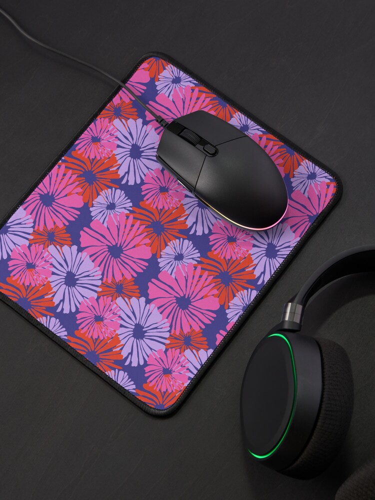 Thumbnail 4 of 5, Mouse Pad, Funky Flowers Pattern designed and sold by erinncapko.