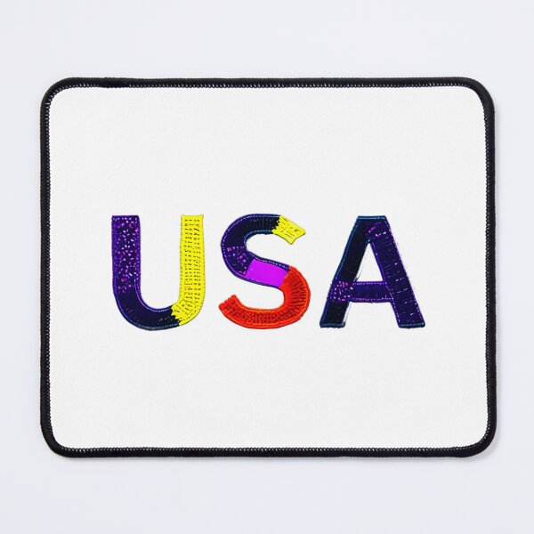 Item preview, letter USA, monogram. typography collage. ABC art. gift designed and sold by Minibubb.