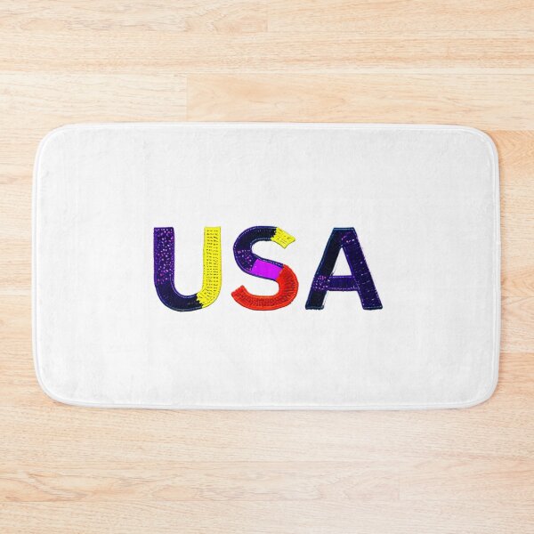 Item preview, letter USA, monogram. typography collage. ABC art. gift designed and sold by Minibubb.