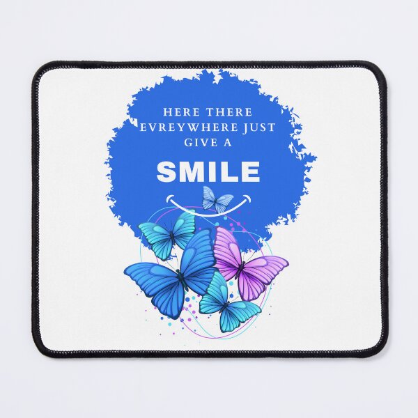 Item preview, here there everywhere just give a smile blue color designed and sold by lorand-designs.