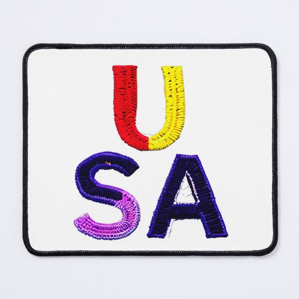 Item preview, letter USA, monogram. typography collage. ABC art. gift designed and sold by Minibubb.