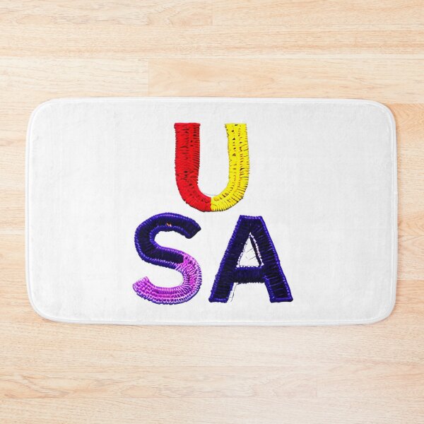 Item preview, letter USA, monogram. typography collage. ABC art. gift designed and sold by Minibubb.