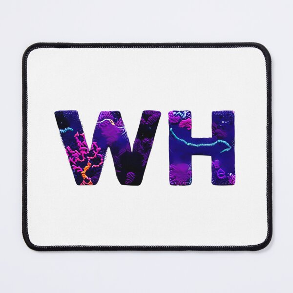Item preview, letter WH, monogram. typography collage. ABC art. gift designed and sold by Minibubb.