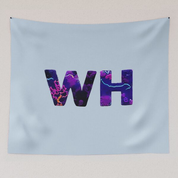 Item preview, letter WH, monogram. typography collage. ABC art. gift designed and sold by Minibubb.