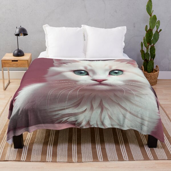 Artikelvorschau, Weiße Katze - Moderne digitale Kunst entworfen und verkauft von Ai-michiart.