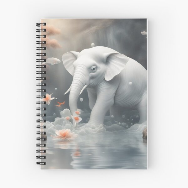 Item preview, Dreamy White Elephants - Surreal Fantasy Art designed and sold by Era-Swing.