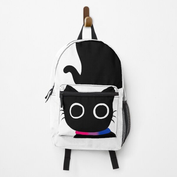 Item preview, Cute black cat with LGBT bi collar designed and sold by Swaghettio.