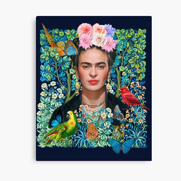 Item preview, Frida Kahlo  portrait  Flowers colorful  pattern  designed and sold by TeeARTHY.
