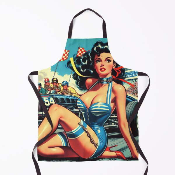 Item preview, Vintage Racing Pin-up designed and sold by PulpVintage.
