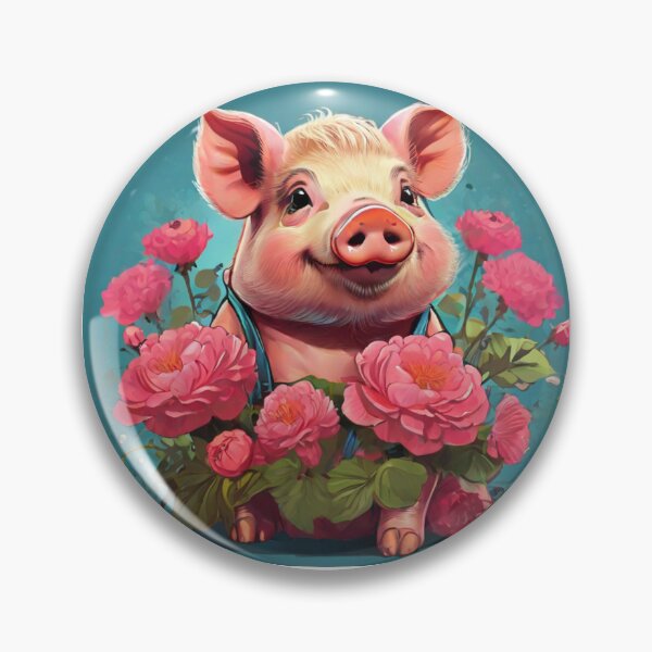 Item preview, Pig With Flowers  designed and sold by Angelle55.