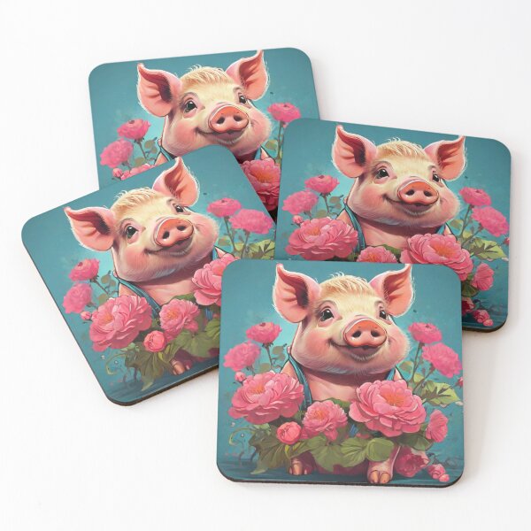 Item preview, Pig With Flowers  designed and sold by Angelle55.