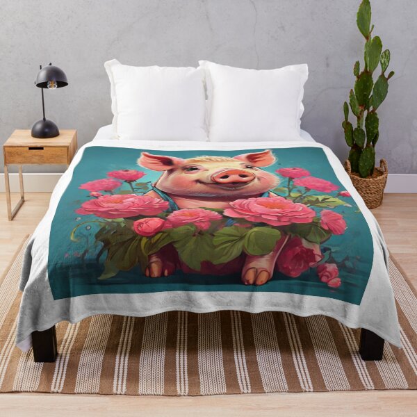 Item preview, Pig With Flowers designed and sold by Angelle55.