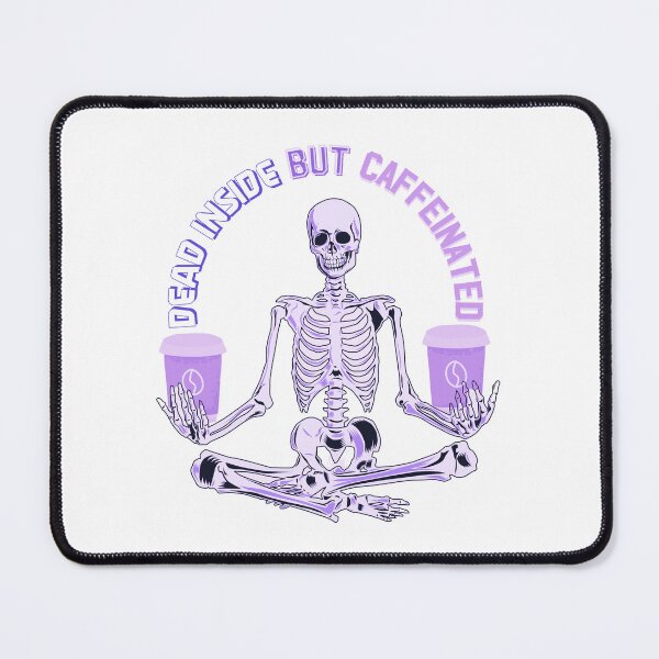 Item preview, Dead Inside But Caffeinated Funny Gifts for Coffee Lovers Halloween Skull Time designed and sold by MatthewViews.