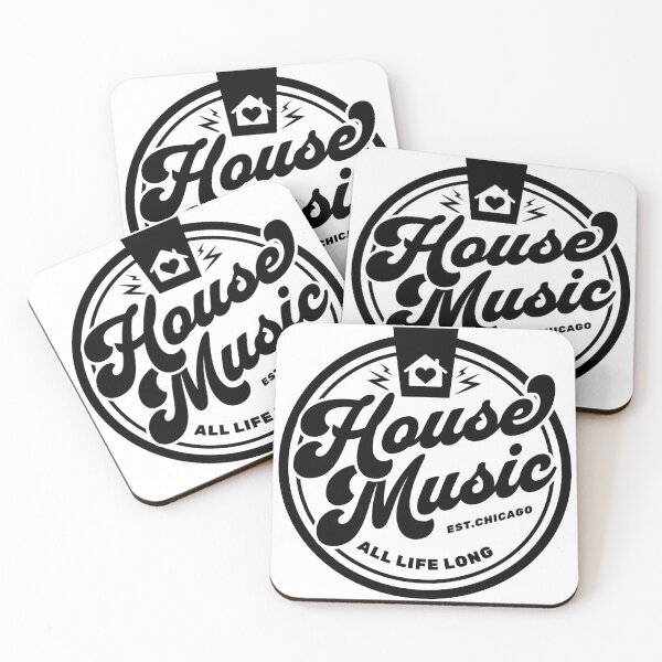 Item preview, HOUSE MUSIC  - Circle Hear House Logo (Black)  designed and sold by Discothreadz.