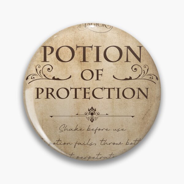 Item preview, Protection Potion Antique Vintage Potion Bottle Label designed and sold by Menagerie of Magick.