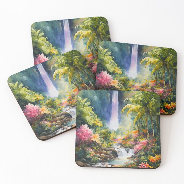 Item preview, waterfall in the jungle designed and sold by soulfulpalette.