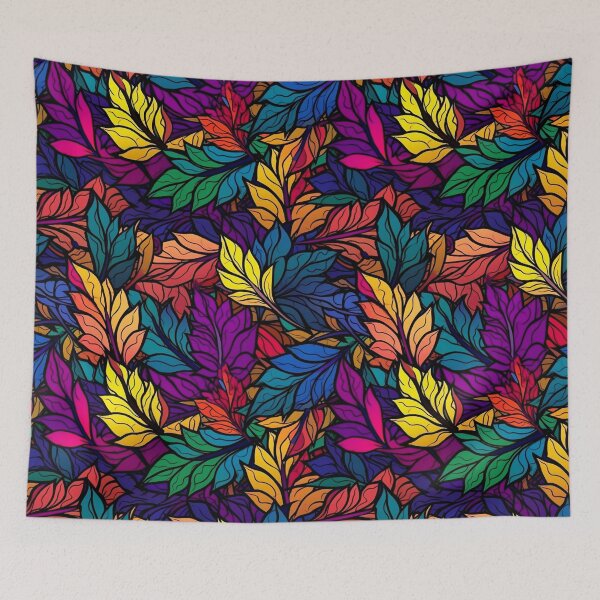 Item preview, Colorful Designed Leaf Themed Pattern designed and sold by mondmakes.