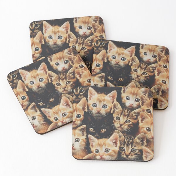 Aperçu de l'œuvre Chats minimalistes chatons art vintage mignon motif art créée et vendue par LVTFCOarts.