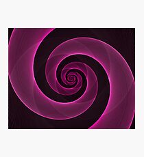 Bright Hot Neon Pink Infinity Mesh Spiral Matrix Photographic Print