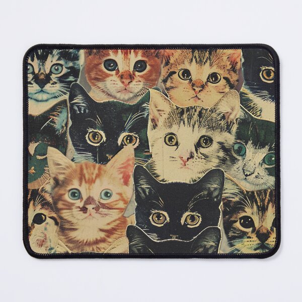 Item preview, Minimalist Funny Cats Kittens Pattern Art Cute Vintage Art designed and sold by LVTFCOarts.