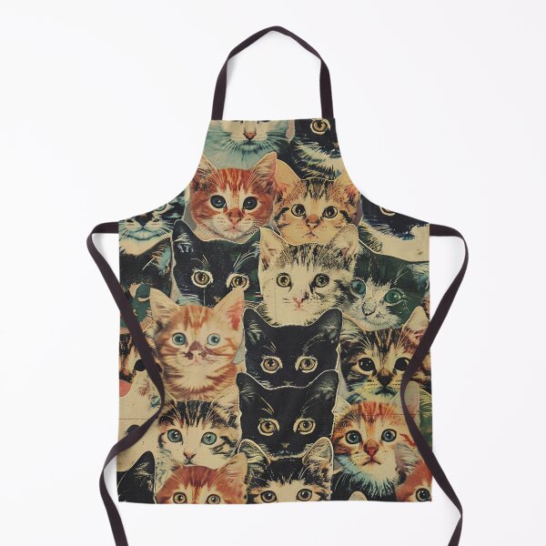 Item preview, Minimalist Funny Cats Kittens Pattern Art Cute Vintage Art designed and sold by LVTFCOarts.