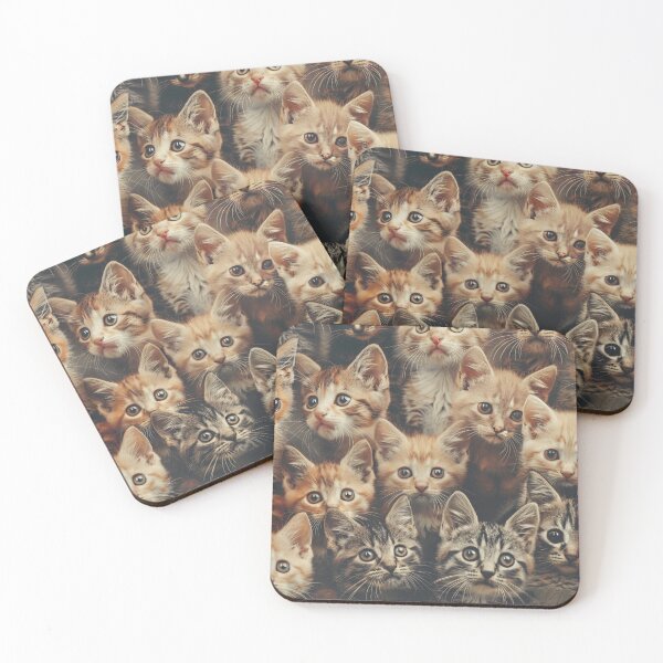 Aperçu de l'œuvre Chats mignons minimalistes chatons motif vintage art drôle créée et vendue par LVTFCOarts.