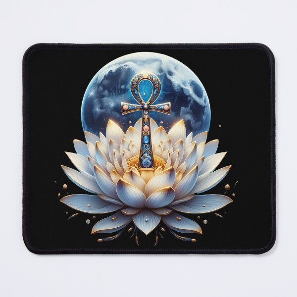 Item preview, Mythology Ancient Egyptian Ankh Symbol Lotus Flower designed and sold by AnalajiaDesigns.