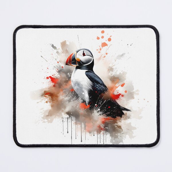 Item preview, Puffin With Vibrant Ink Splash Effect designed and sold by Amberjays.