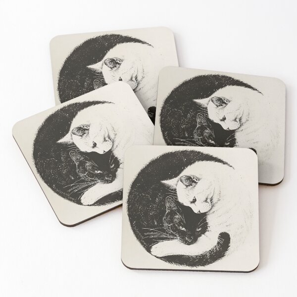 Item preview, Yin Yang Cats, Cute Cats, White and Black, Nice Kitty designed and sold by CreativeArts-S.