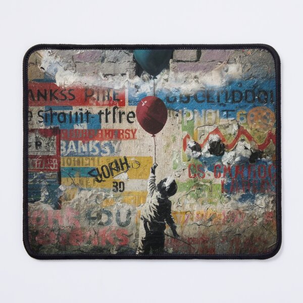 Item preview, Banksy Street Art little boy with red ballon designed and sold by martin max.
