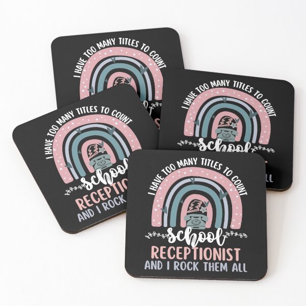 Item preview, School Receptionist Rainbow Funny Saying  designed and sold by SunfullyYours.