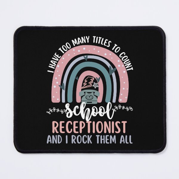 Item preview, School Receptionist Rainbow Funny Saying  designed and sold by SunfullyYours.