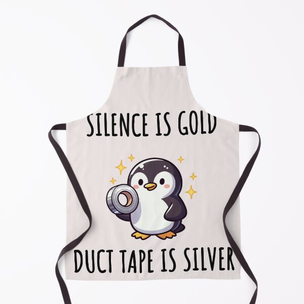 Item preview, Silence Is Golden Duct Tape Is Silver Penguin designed and sold by LemuellTrends.