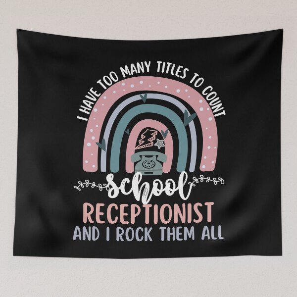 Item preview, School Receptionist Rainbow Funny Saying  designed and sold by SunfullyYours.