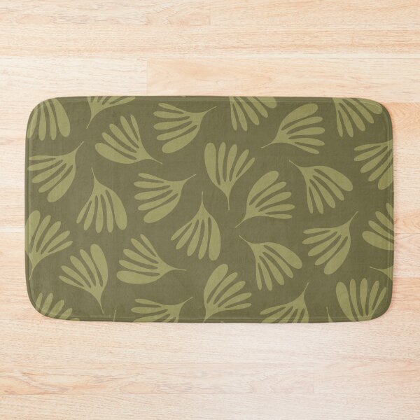 Item preview, Olive Green Wispy Leaves Contemporary Abstract Pattern designed and sold by kierkegaard.