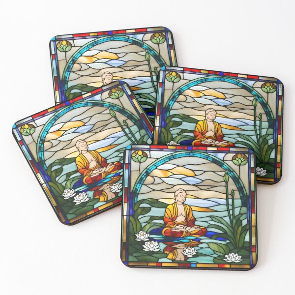 Item preview, Buddha Reflects I  Stained Glass look. designed and sold by Kona Linda.