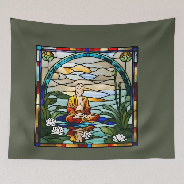 Item preview, Buddha Reflects I  Stained Glass look. designed and sold by Kona Linda.
