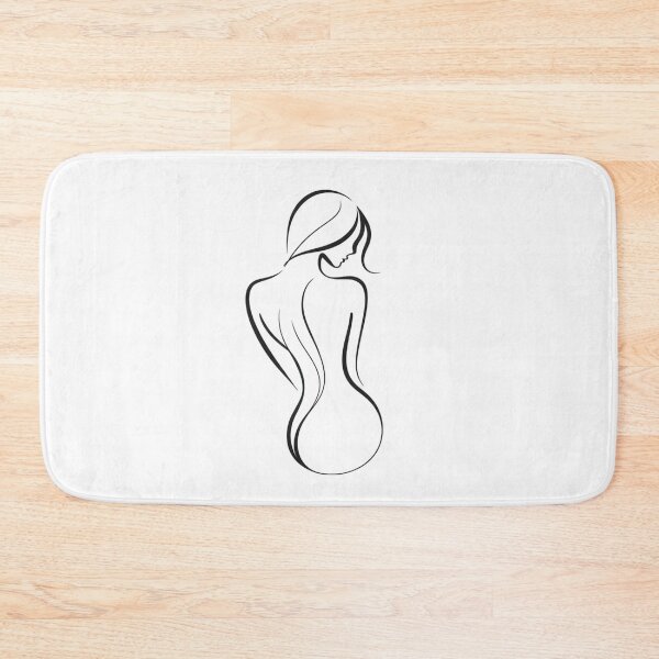 Item preview, One line woman's back drawing, Abstract minimal female single line art  designed and sold by MusesWhispers.