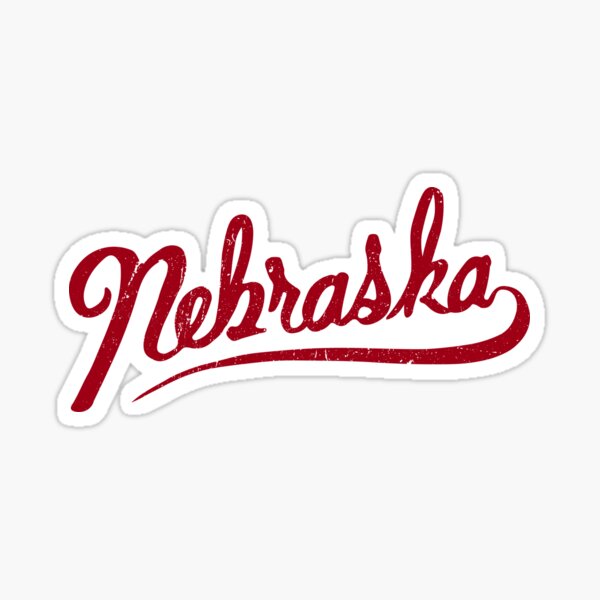 Nebraska | hand drawn | writing graphic | script | CornHusker | Huskers Sticker