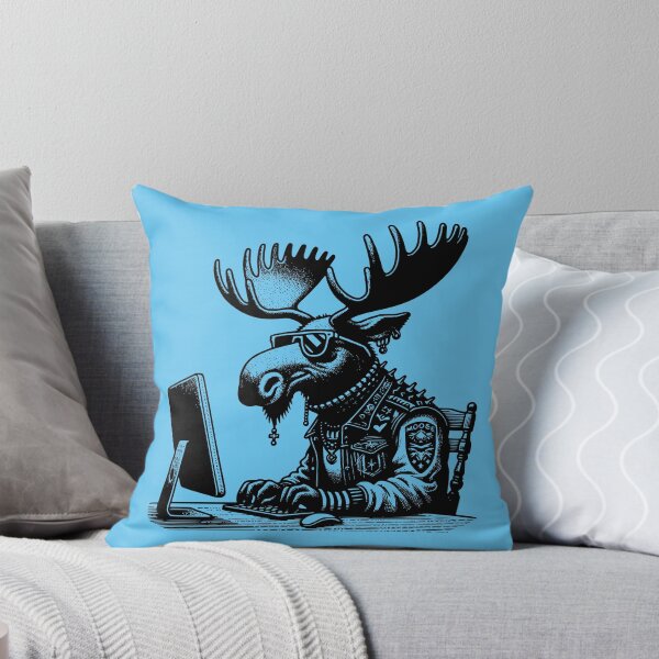 Item preview, Punk Rock Goth Moose on Computer Vintage Style designed and sold by dreamsagellc.