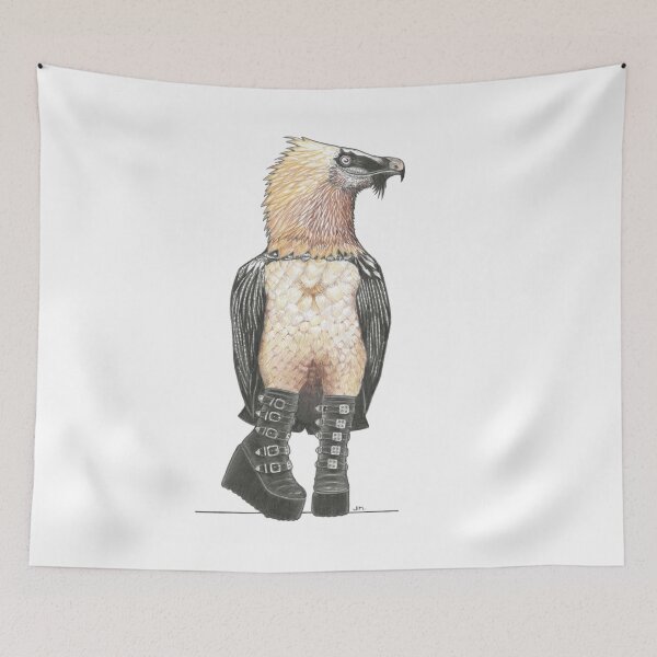 Item preview, Bearded Vulture in Goth Platform Boots designed and sold by JimsBirds.