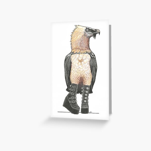 Item preview, Bearded Vulture in Goth Platform Boots designed and sold by JimsBirds.