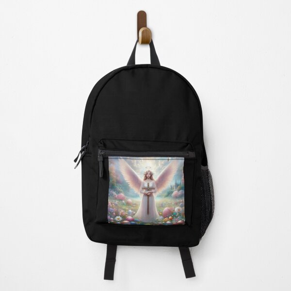 Artikelvorschau, Engel mit Kreuz und Dekor Eier Happy Fantasy Osterlandschaft entworfen und verkauft von Expressions-Sel.