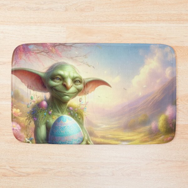 Artikelvorschau, Green Goblin mit Eier Happy Fantasy Osterlandschaft entworfen und verkauft von Expressions-Sel.